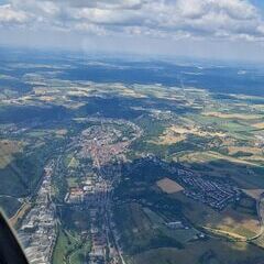Flugwegposition um 12:07:09: Aufgenommen in der Nähe von Eichstätt, Deutschland in 1423 Meter